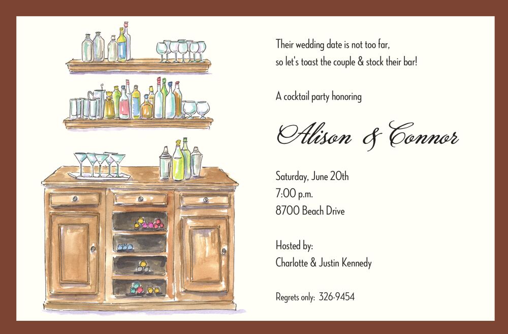 Solid Bar Invitation
