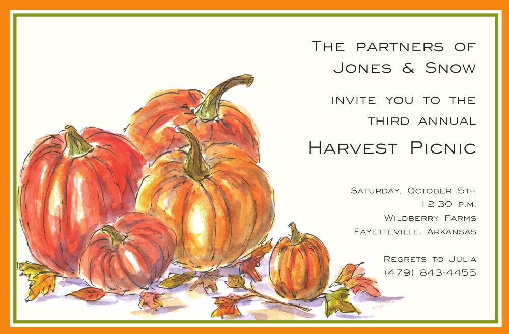 Fall Pumpkins Invitation