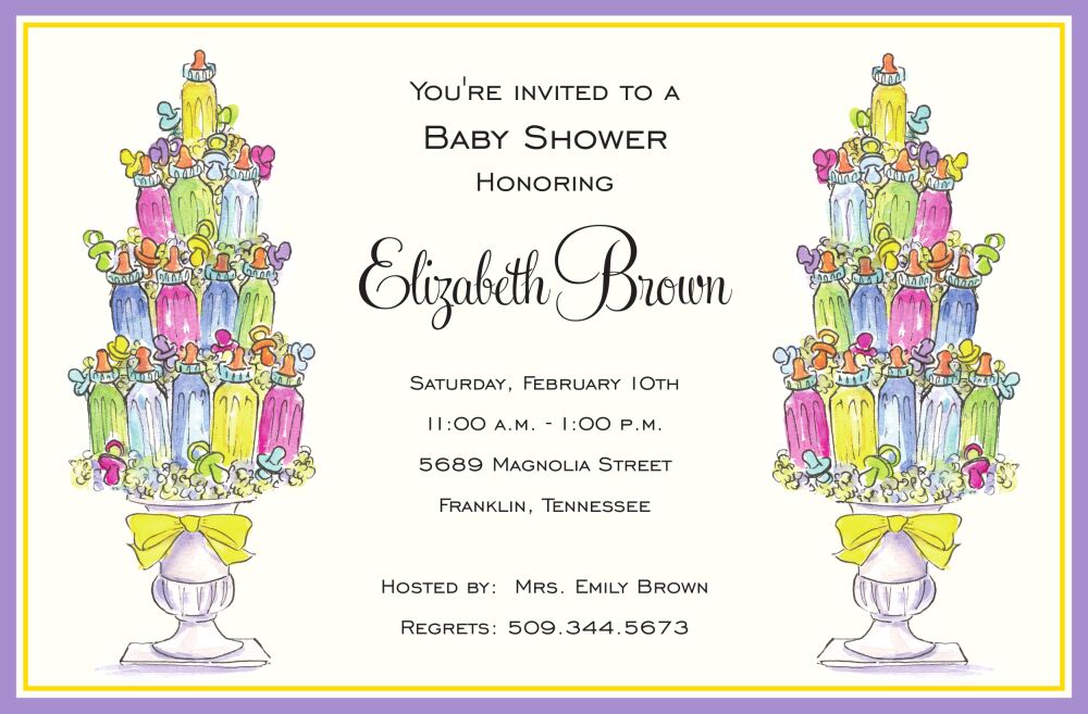 Baby Topiaries Invitation