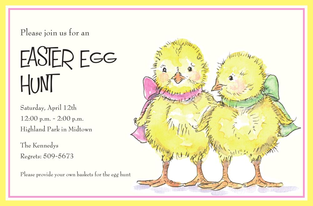 Easter Chicks Invitation