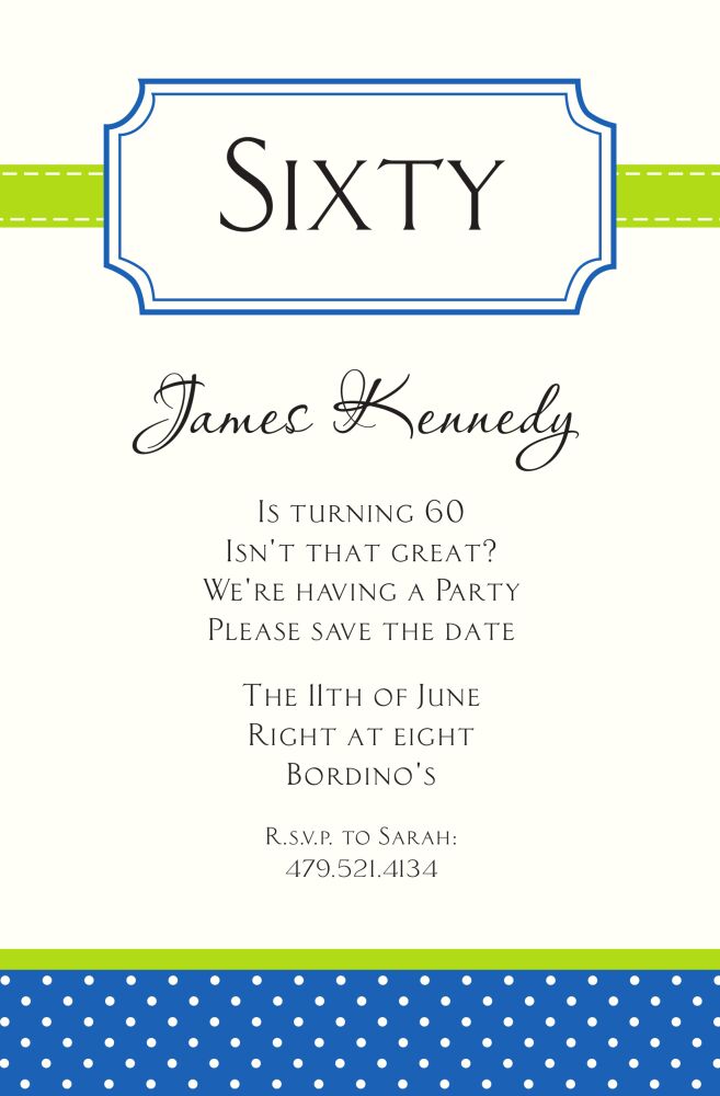 Bookplate Blue Invitation