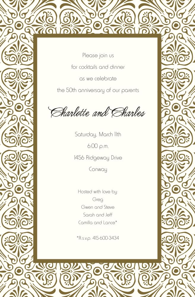 Cinder Gold Invitation