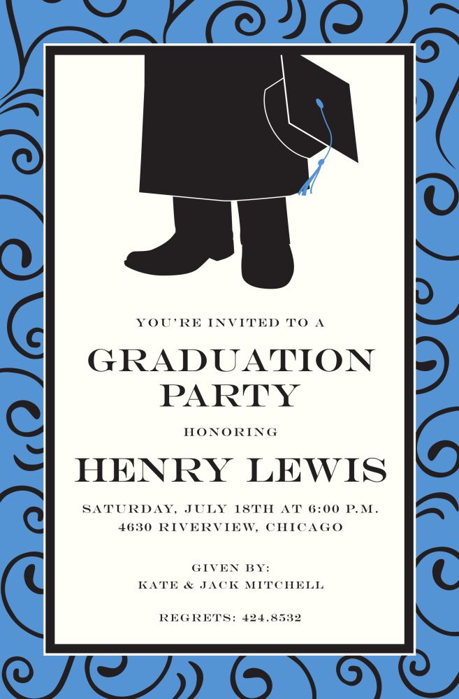 Grad Man Invitation