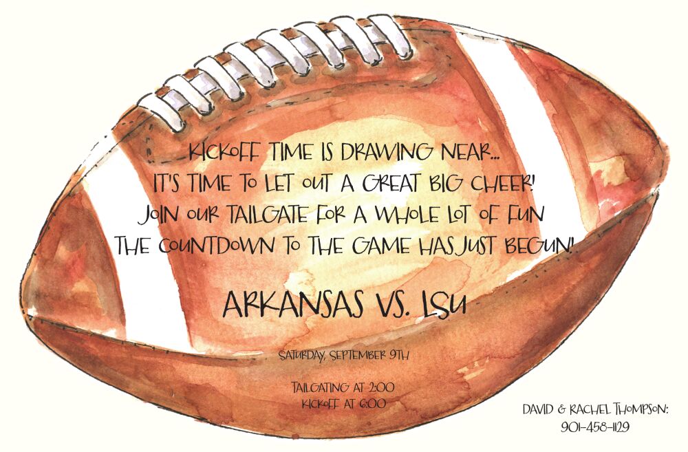Big Football Invitation