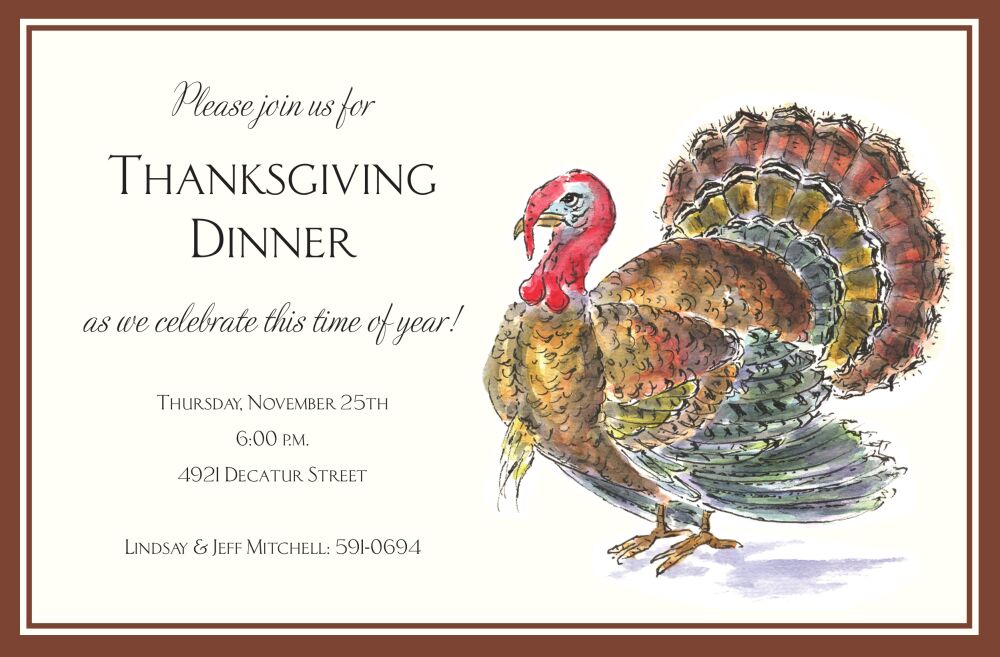 Wild Turkey Invitation