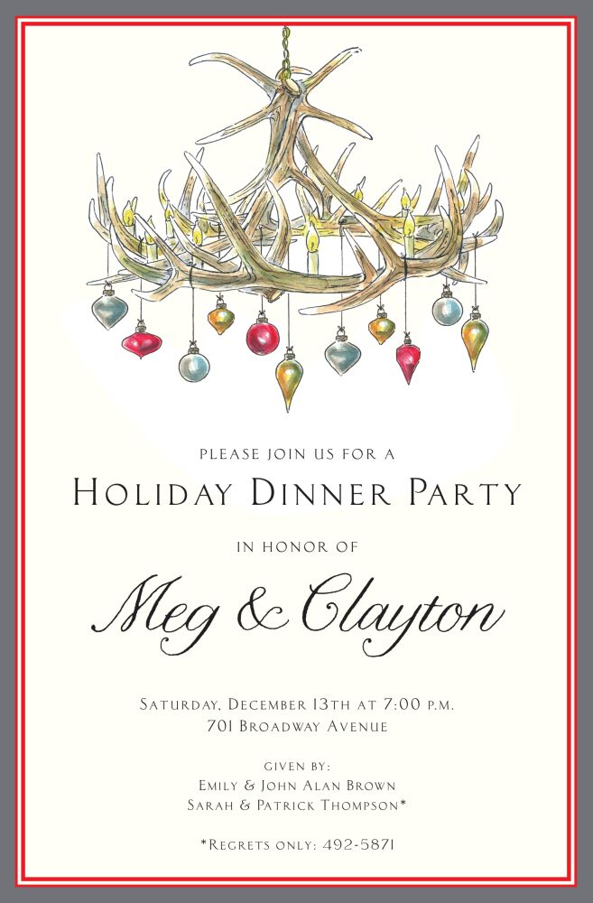 Festive Antlers Invitation