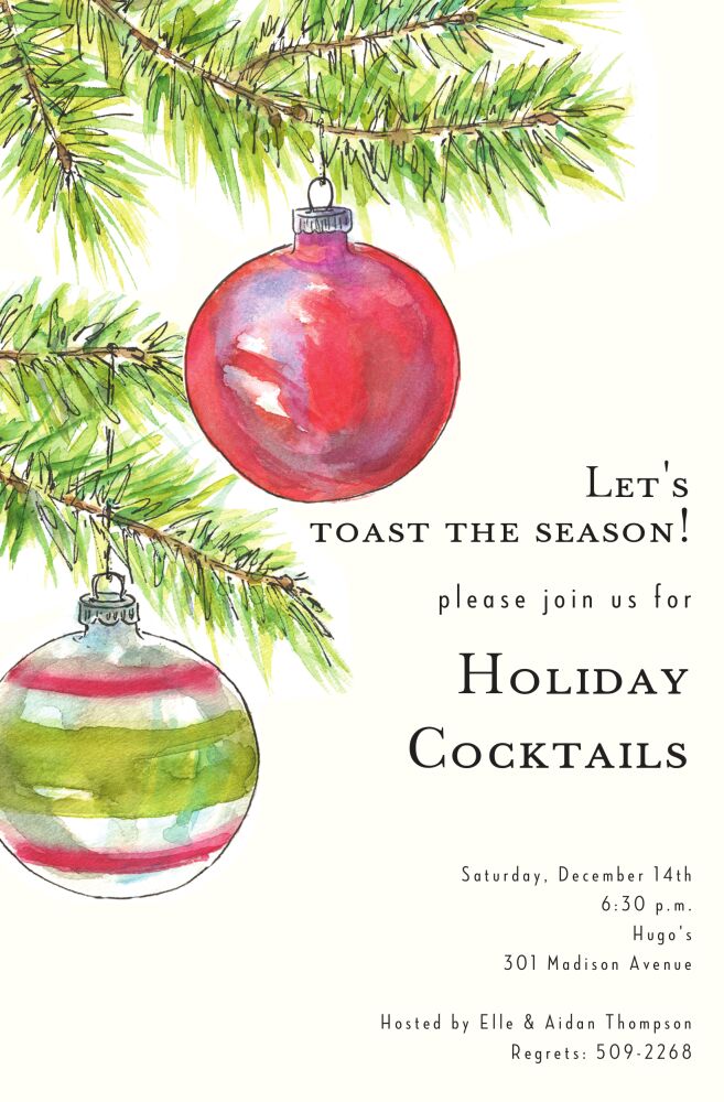 Fir Branches Invitation