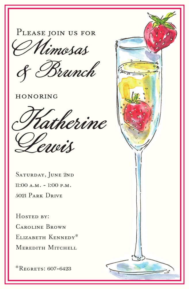 Tall Mimosa Invitation