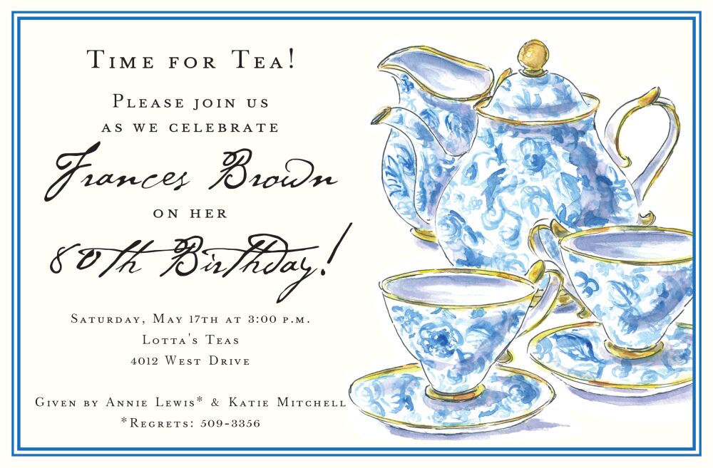 Chintz Tea Invitation