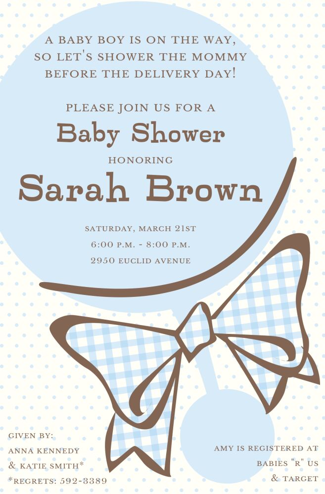 Shaker Blue Invitation