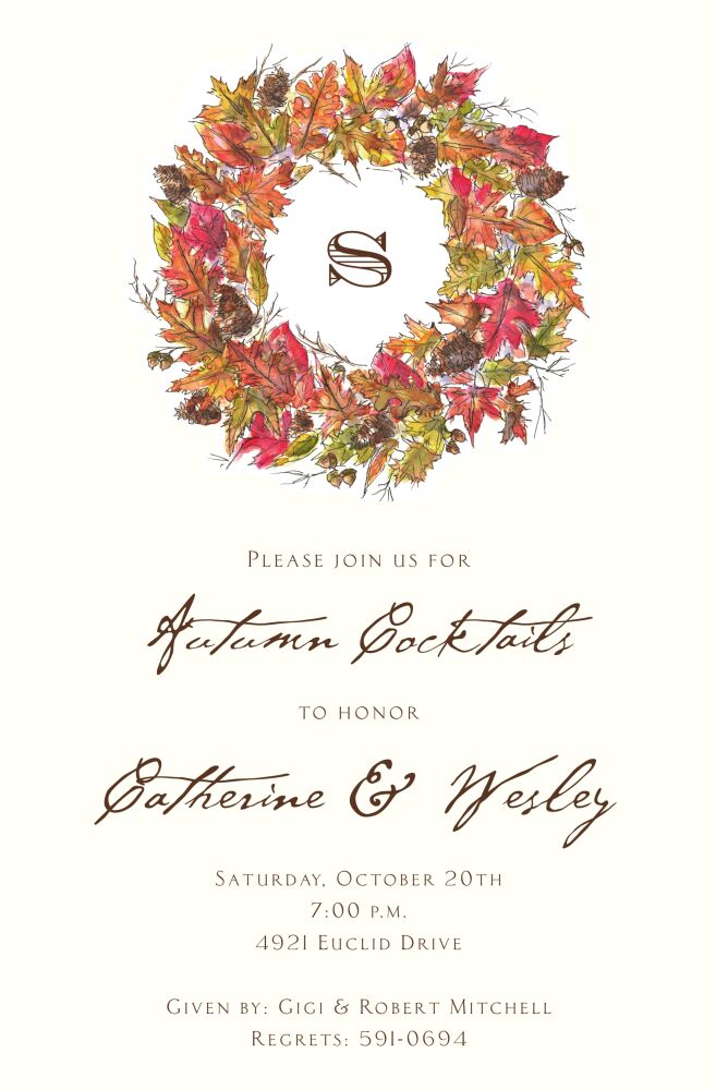 Rustic Wreath Invitation