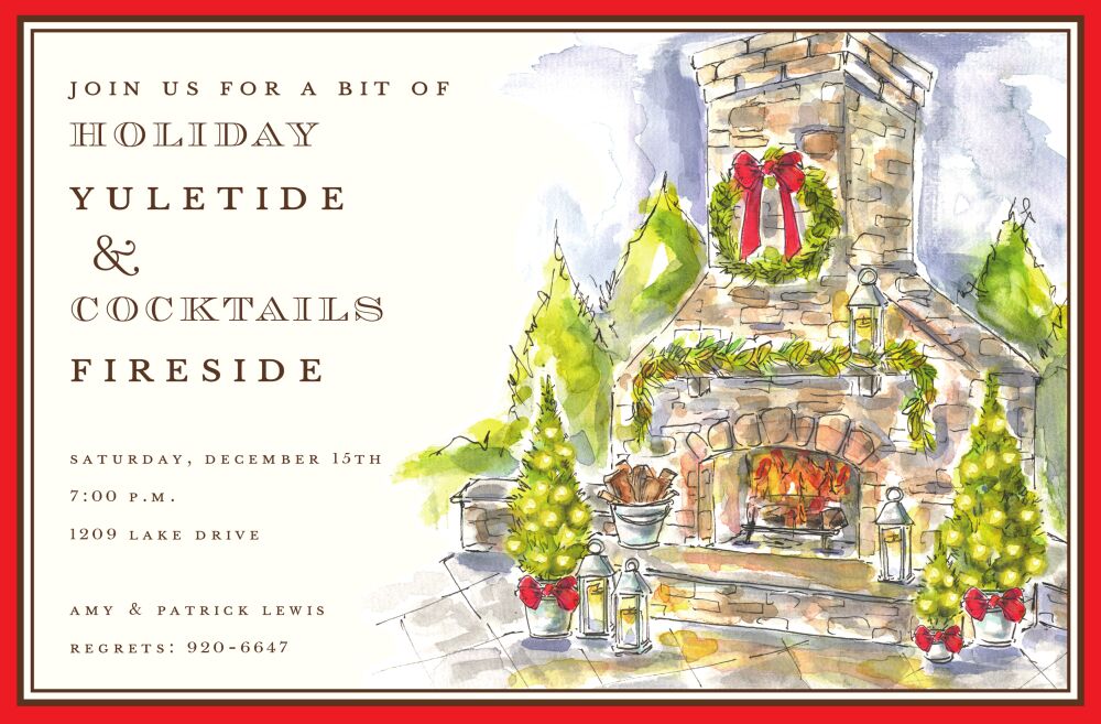 Rustic Hearth Invitation