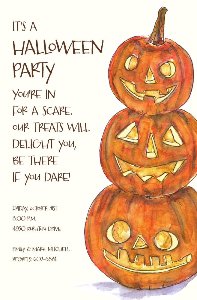 Pumpkin Trio Invitation