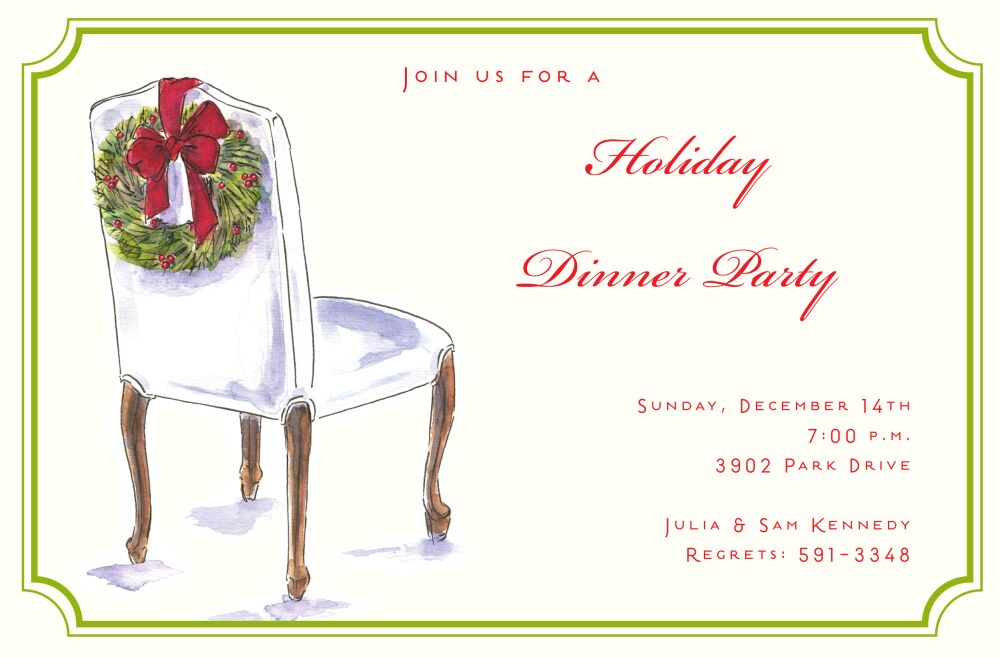 Wreath Chair Invitation