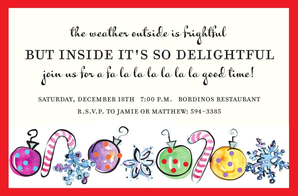 Canes & Flakes Invitation
