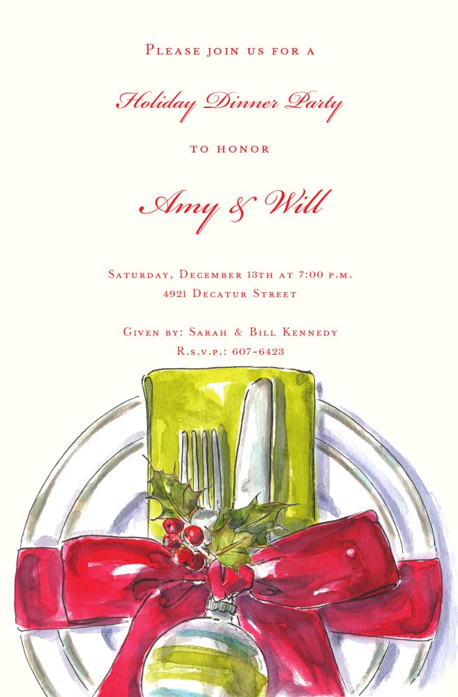 Festive Plate Invitation