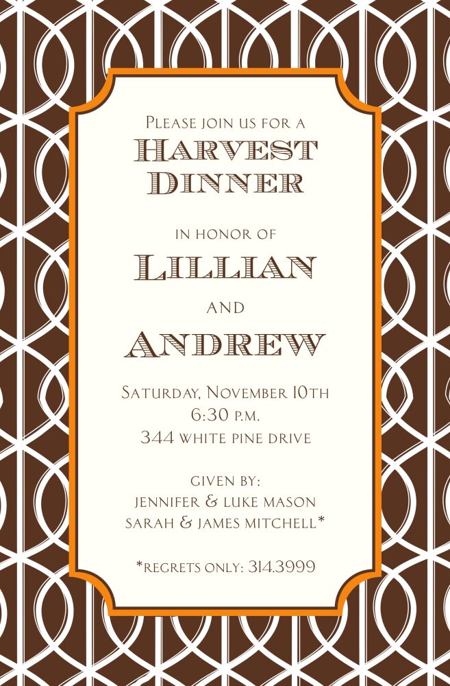 Autumn Trellis Invitation
