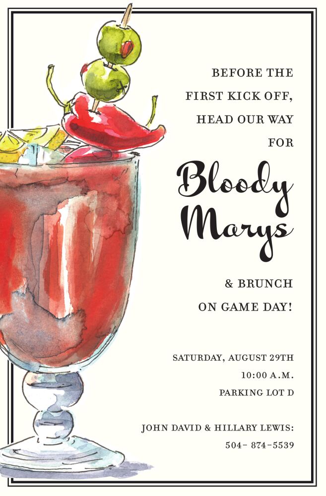 Spicy Mary Invitation