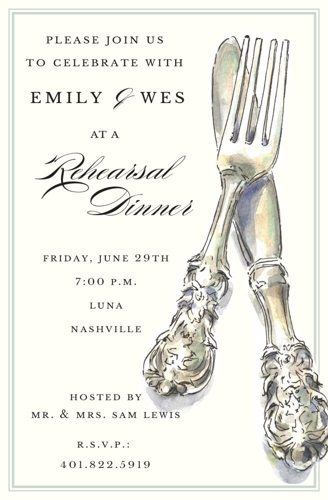 Rehearsal Ware Invitation