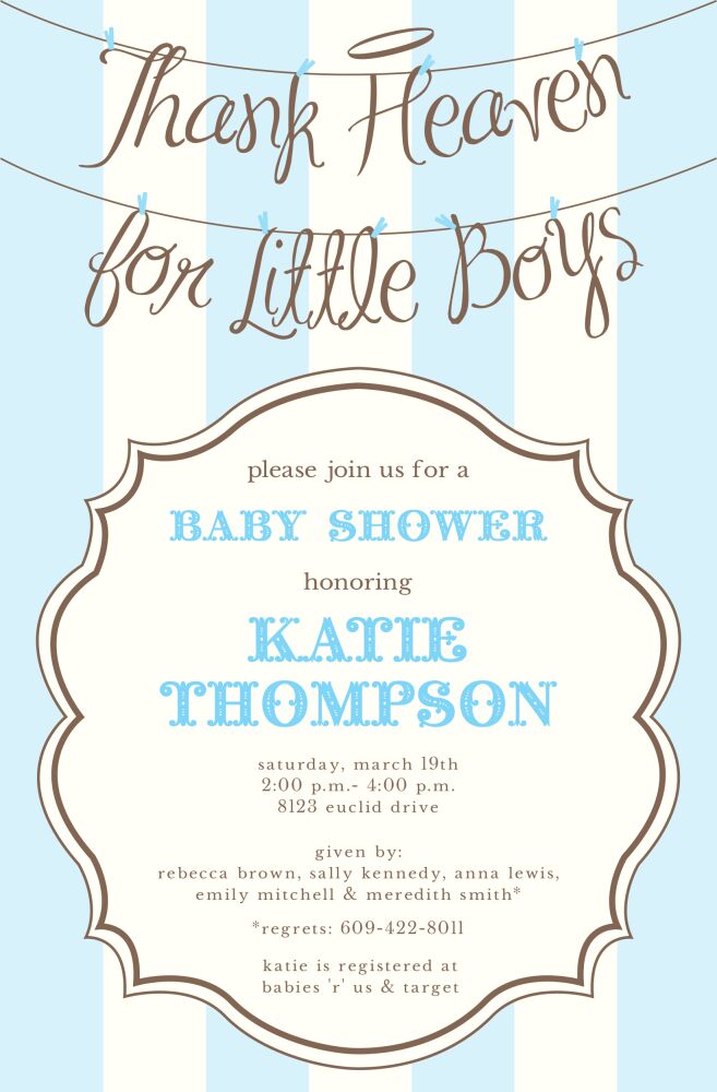 Angel Boys Invitation