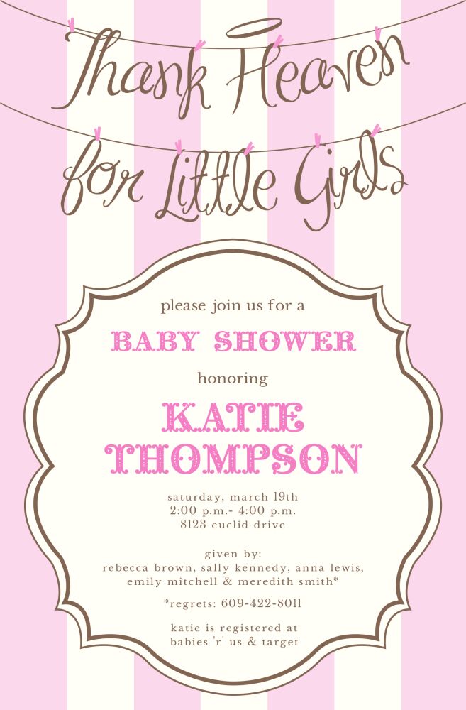 Angel Girls Invitation