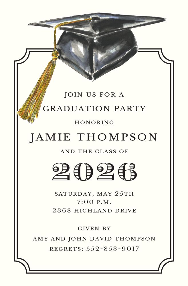 Mortar Board Invitation