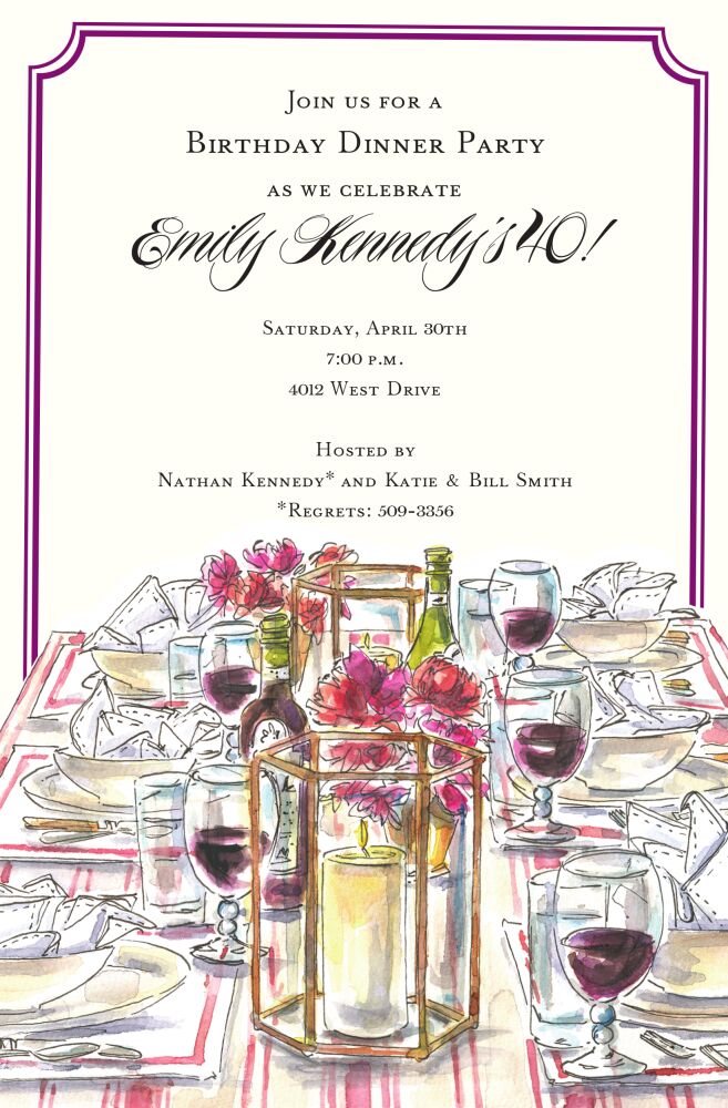 Wine & Dine Invitation