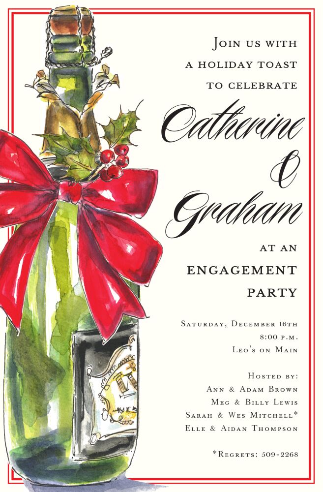 Holiday Bubbly Invitation
