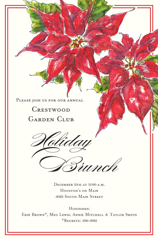 Poinsettia Invitation