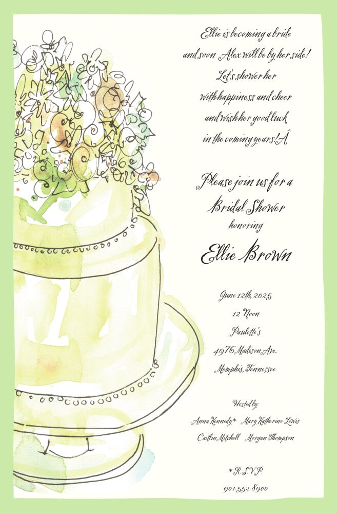 Garden Cake Invitation
