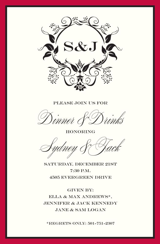 Regal Monogram Invitation