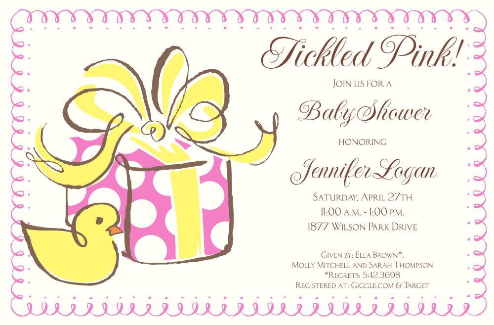 Girl Ducky Invitation