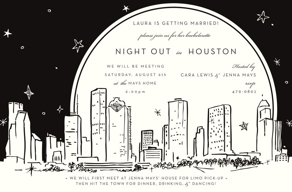 Houston Skyline Invitation