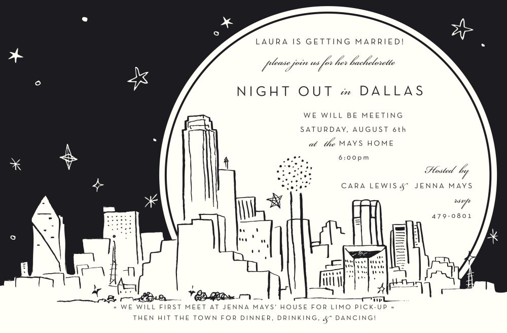 Dallas Skyline Invitation