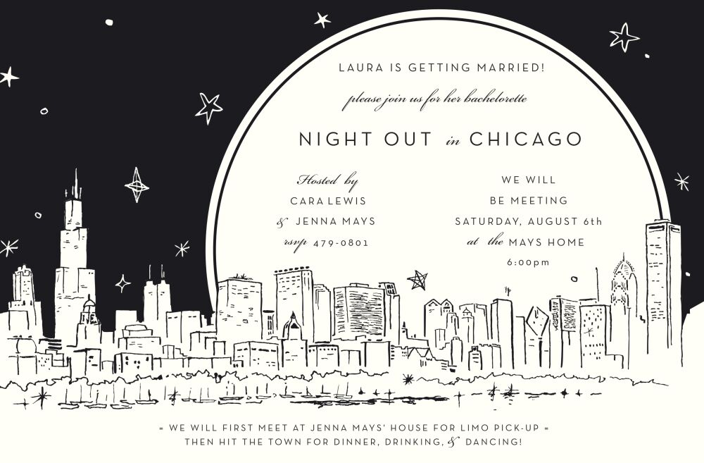 Chicago Skyline Invitation