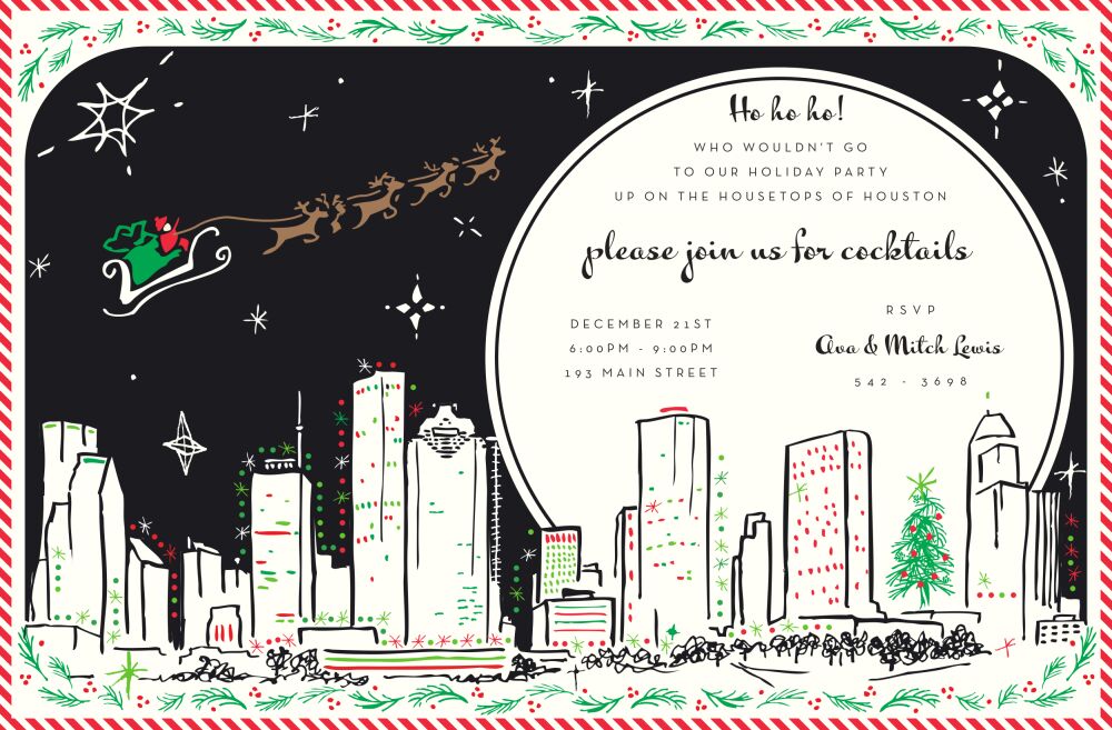 Holiday Skyline Invitation
