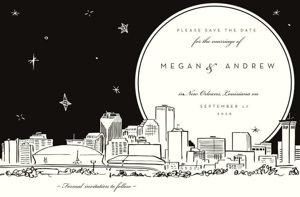 New Orleans Skyline Invitation