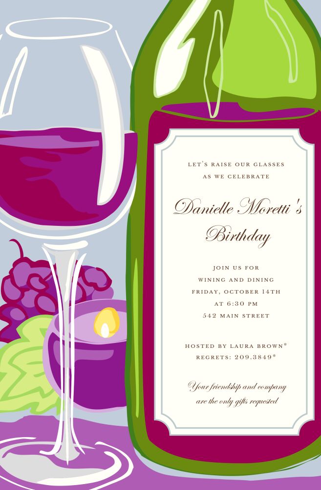 Wine Gleams Invitation