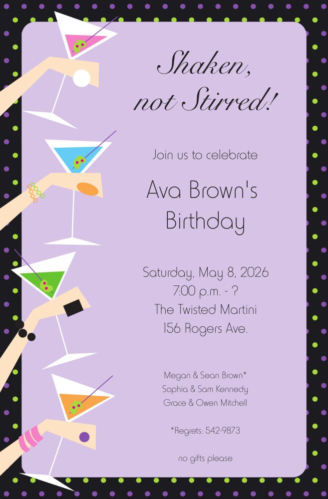 Drink Hands Invitation