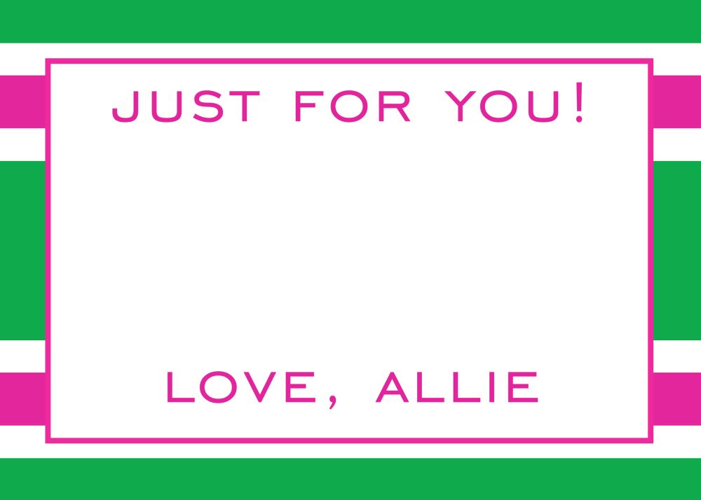 Summer Stripes Green Enclosure Card