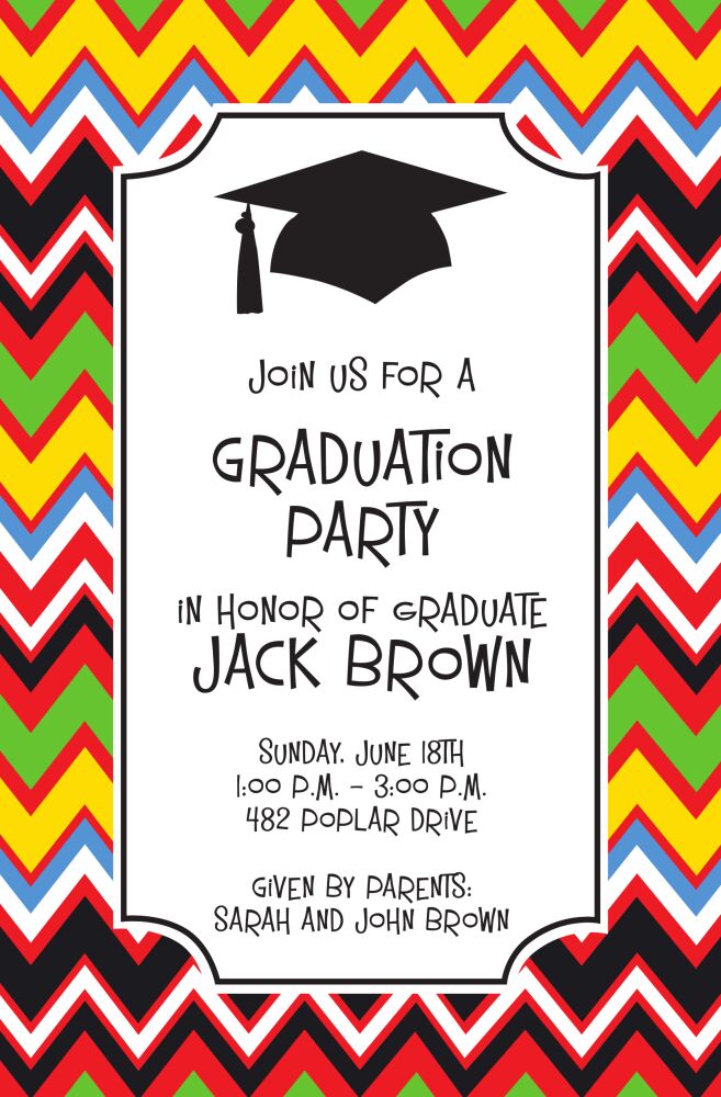 Zigzag Grad Invitation