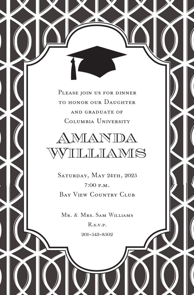 Trellis Grad Invitation