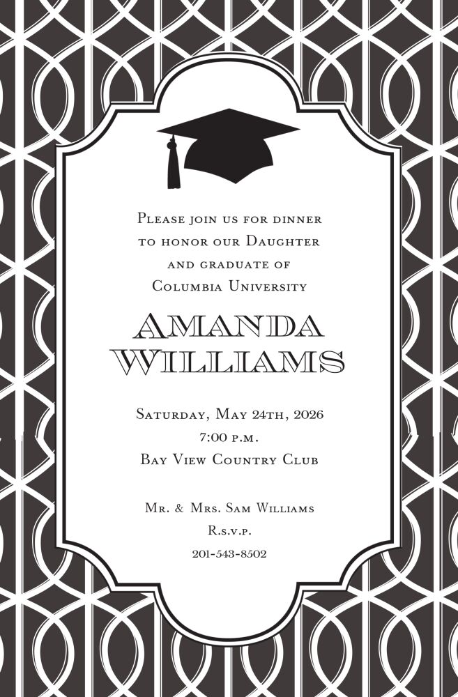 Trellis Grad Invitation