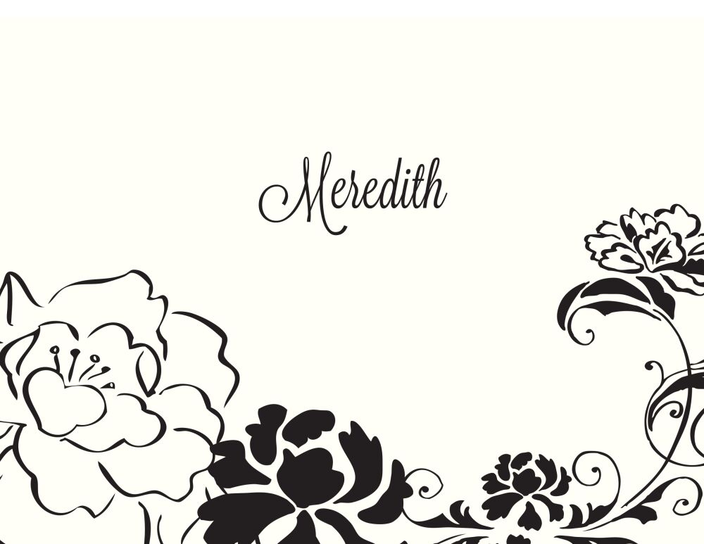 Peony Garden Folded Note