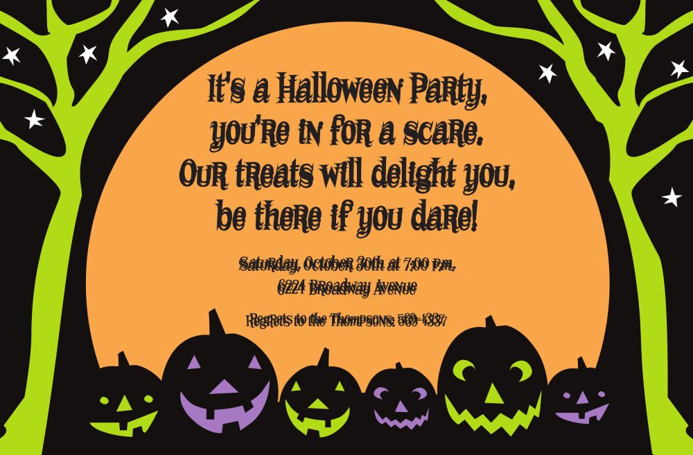 Spooky Line Up Invitation