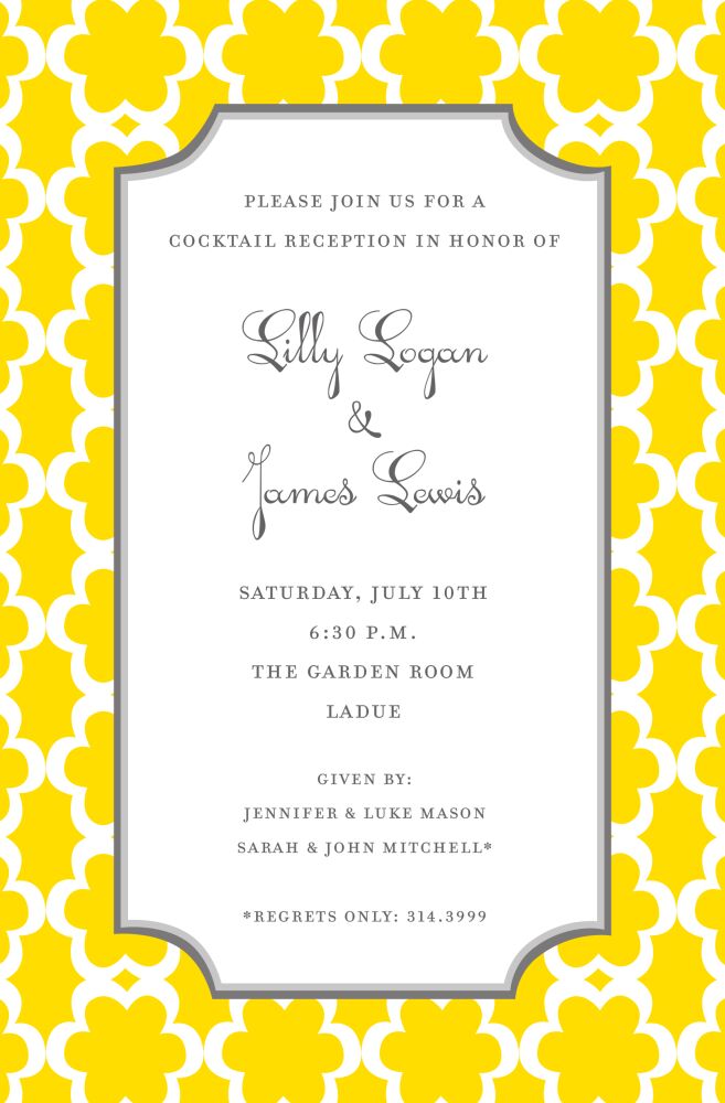 Golden Bloom Invitation