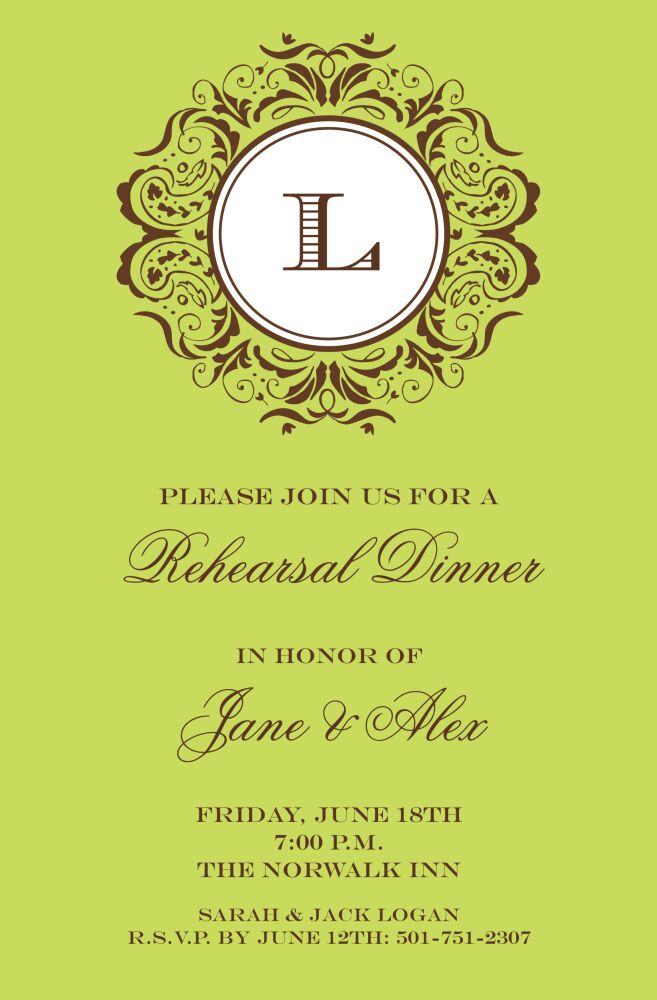 Lime Mirror Invitation