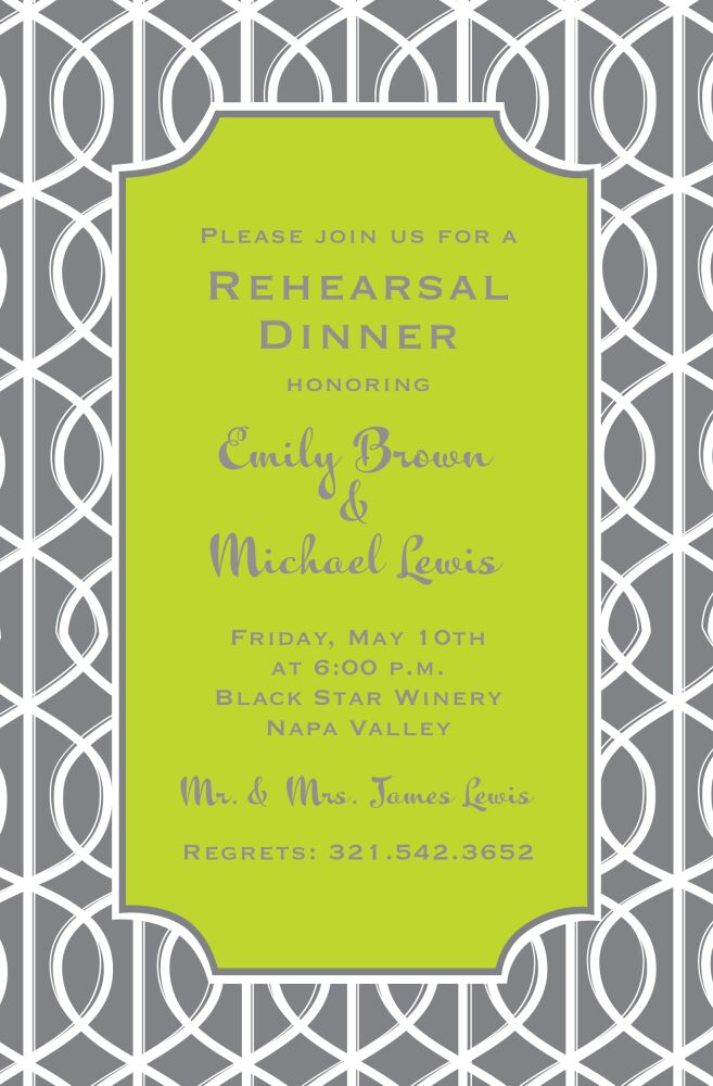 Slate Trellis Invitation