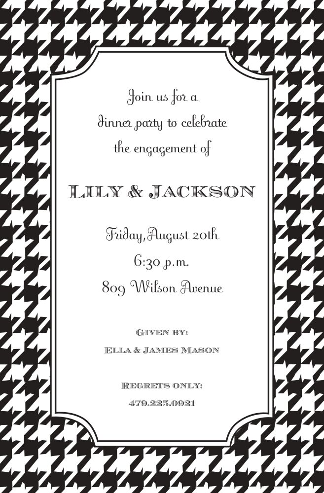 Classic Houndstooth Invitation