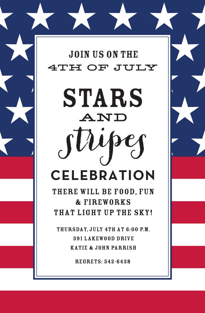 Stars & Stripes Invitation